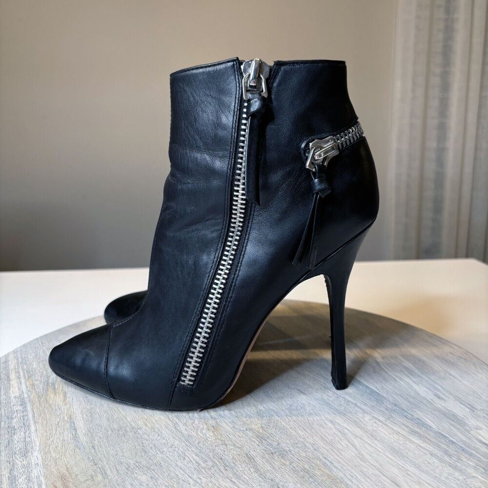 Jean-Michel Cazabat Zoulu Pump Nappy‎ Vintage Black Zipper Bootie US Size 10 - Picture 2 of 12